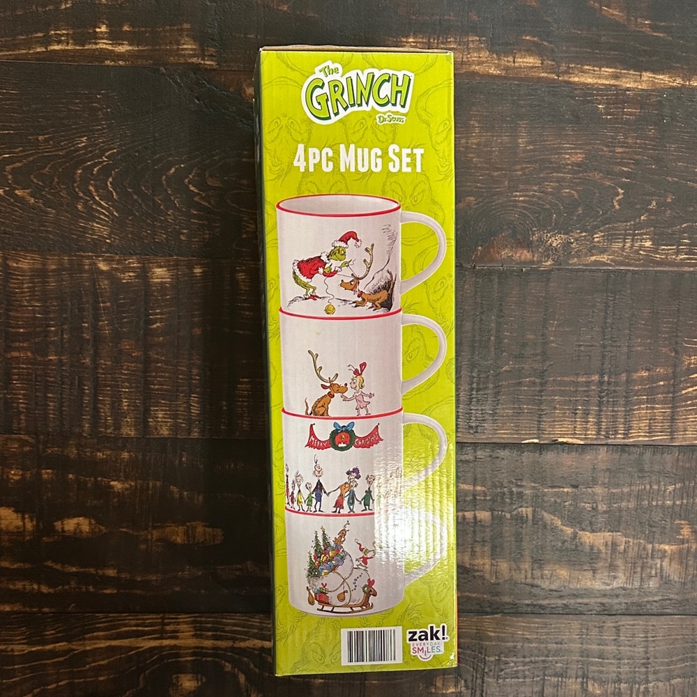 Zak Designs The Grinch 4-Piece Mug Set - White , Red Green & Blue - Picture 3 of 3